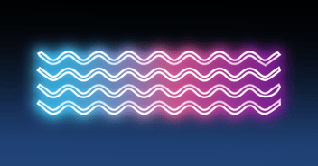 Wavy lines of blue and pink on a blue background 