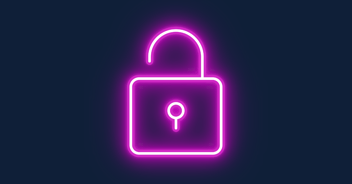 Neon pink lock that is unlocked